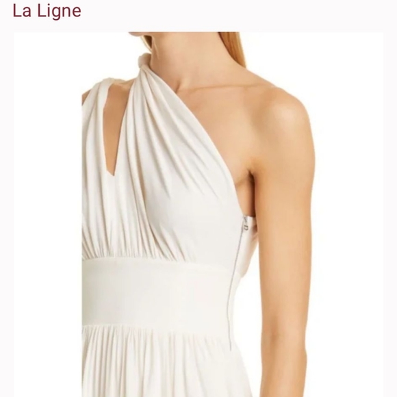 New La Linge one shoulder cut out midi dress XS - Picture 5 of 5